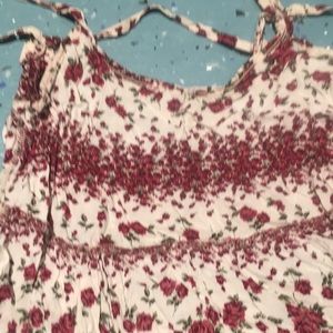 Strappy open back flowy peasant top